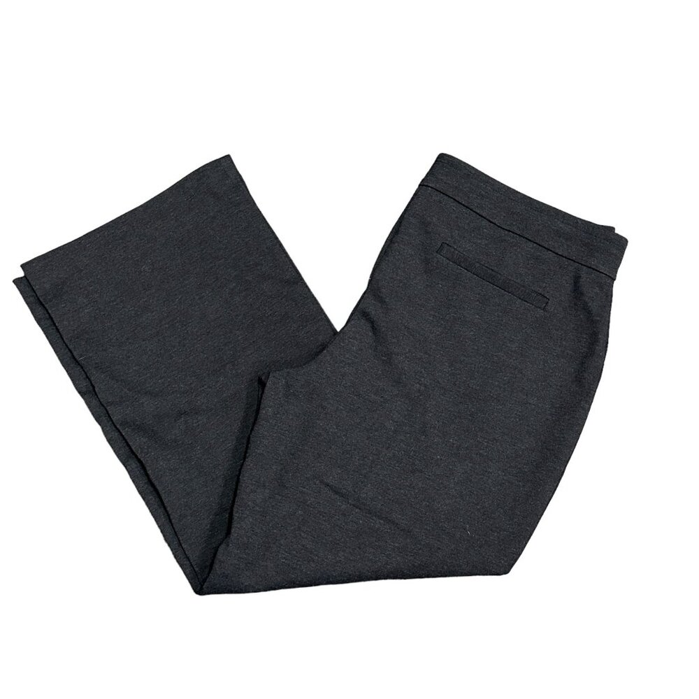 Chicos Womens 3P/16P Petite Gray Dress Pants Straight Leg Workwear Business
